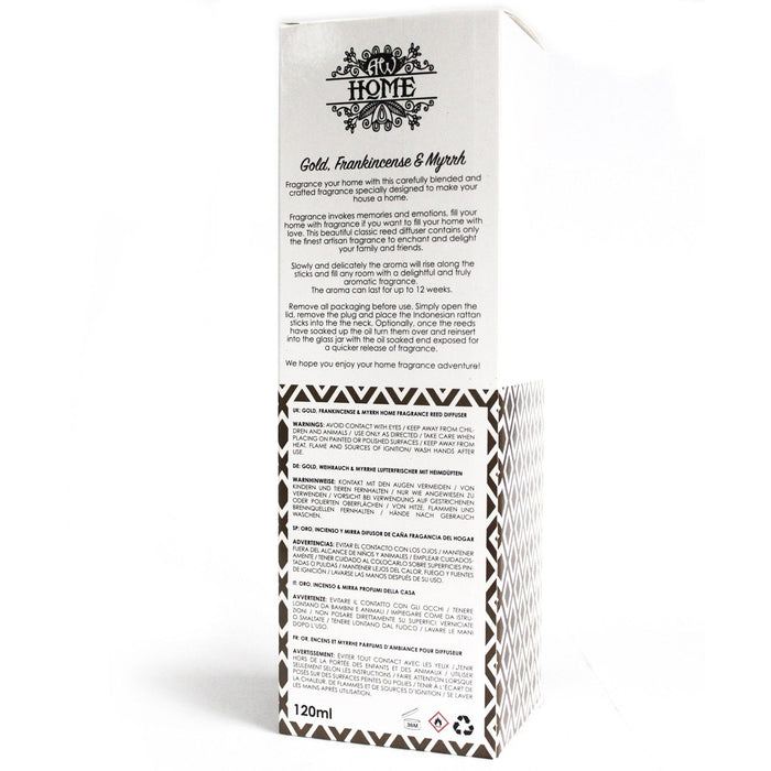 120ml Reed Diffuser - Gold, Frankincense & Myrrh