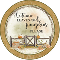 #18 Autumn Leaves and Pumpkins Please Sign, Fall Sign,  Wreath Sign, Wreath Center, Wreath Attachment