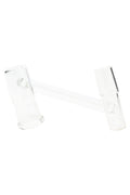 Clear drop-down sidecar adapter with 18.8 mm male and 18.8 mm female joints connected by an offset tube, shown angled on white.