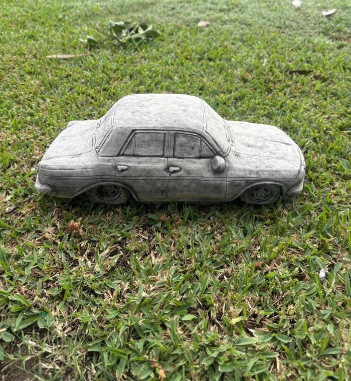 22nice4me Garden Statues handcrafted concrete 1964 EH car ornament with realistic vintage Australian design on grass