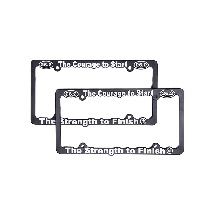 26.2 Courage To Start License Plate Frame Virtual Fitness Challenge Accessories | Run The Edge