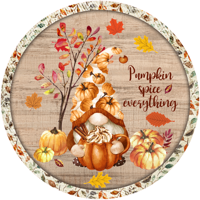 #27 Pumpkin Spice Sign,  Wreath Sign, Wreath Center, Wreath Attachment