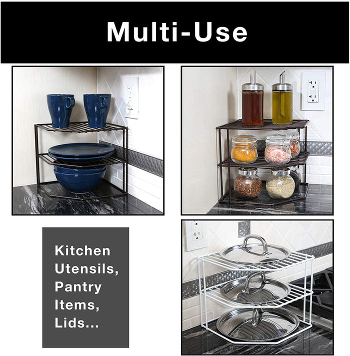 3-Tier Kitchen Corner Shelf Rack