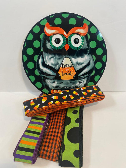 #518 Owl Sign and Ribbon Bundle
