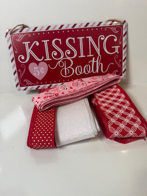 #821 Valentine Sign and Ribbon Bundle, Holiday Sign, Holiday Ribbon
