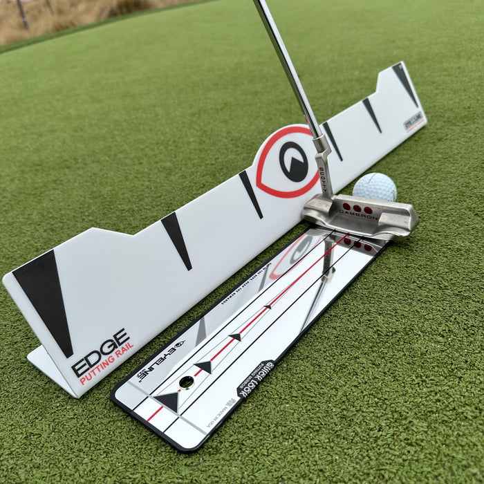 Edge Putting Rail & Quick Look Mirror Combo by EyeLine Golf