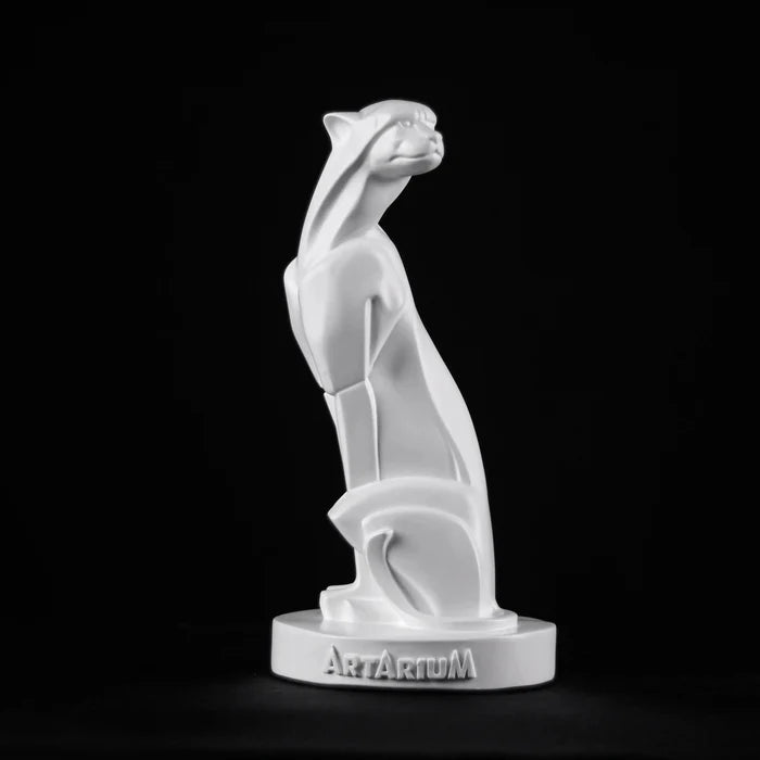 Abstract Art Sitting Panther Figurine theartarium