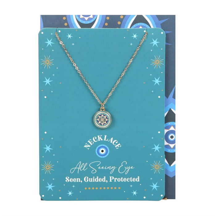 All Seeing Eye Necklace on Greeting Card