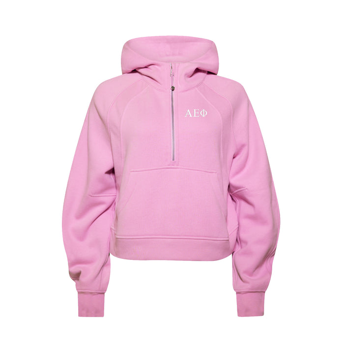 Alpha Epsilon Phi lululemon Scuba Oversized Half-Zip Hoodie - Pink Frosting