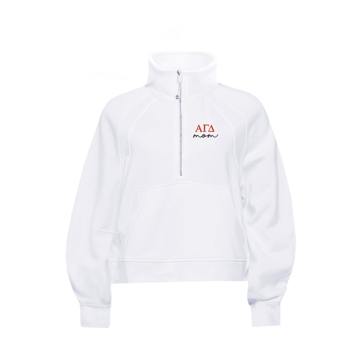 Alpha Gamma Delta MOM lululemon Scuba Oversized Funnel-Neck Half Zip - White