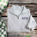 Alpha Gamma Omega Quarter Zip Sweatshirt - Letters