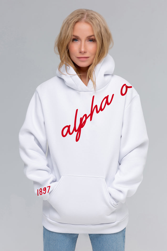 Alpha Omicron Pi 1897 Avenue Pullover Hoodie