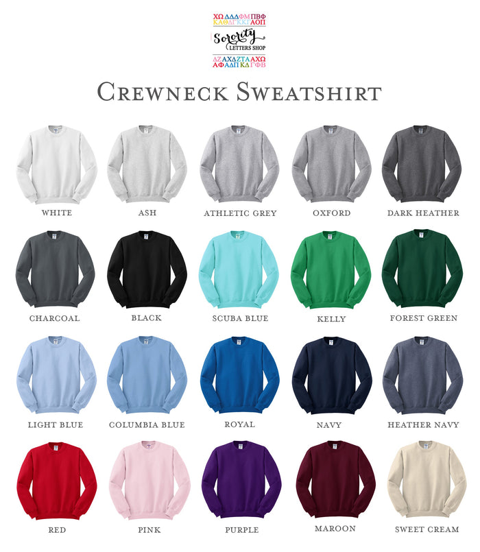 Alpha Omicron Pi Palm Springs Crewneck Sweatshirt