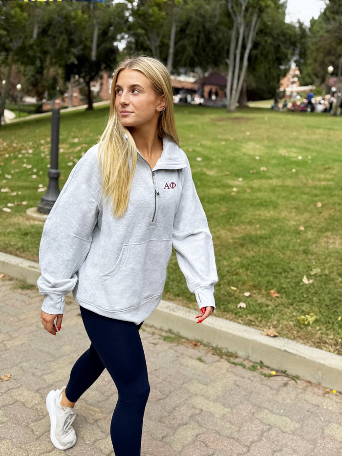 Alpha Phi lululemon Scuba Oversized Funnel-Neck Half Zip Long
