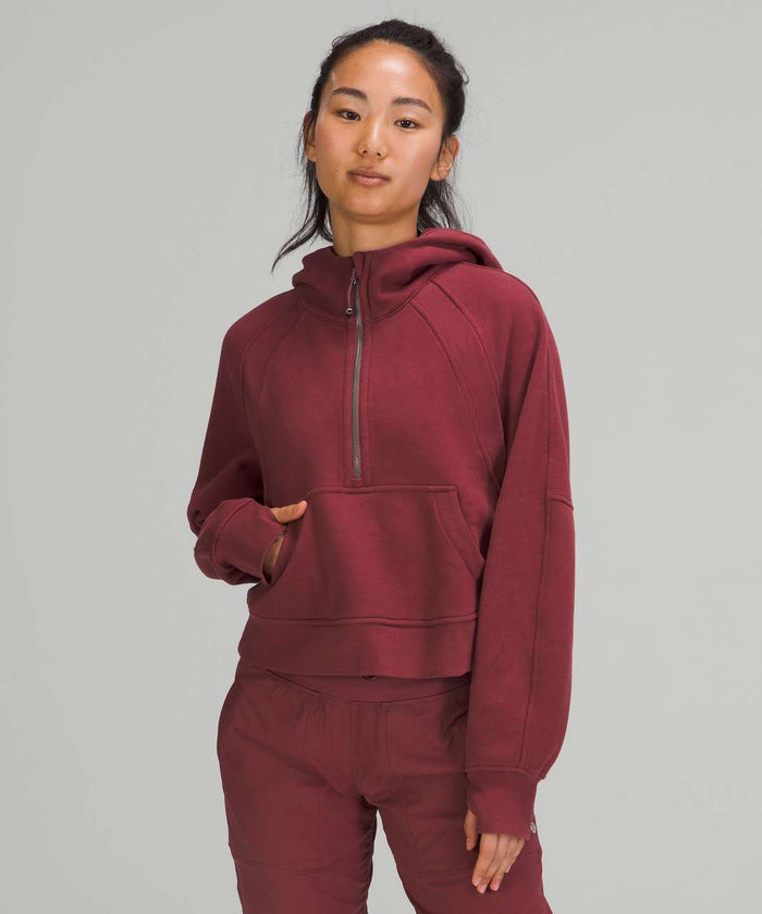 Alpha Phi lululemon Scuba Oversized Half-Zip Hoodie - Ruby Wine
