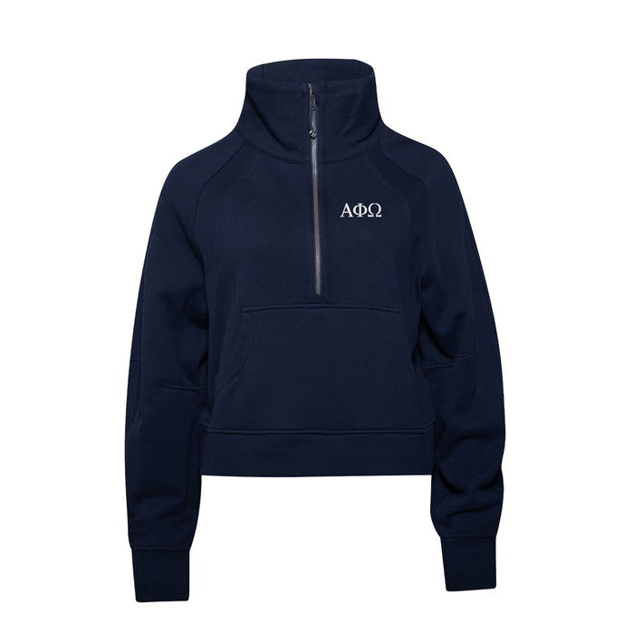 Alpha Phi Omega lululemon Scuba Oversized Funnel-Neck Half Zip - True Navy