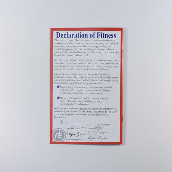 Amerithon Challenge Passport & Stickers Virtual Fitness Challenge Accessories | Run The Edge