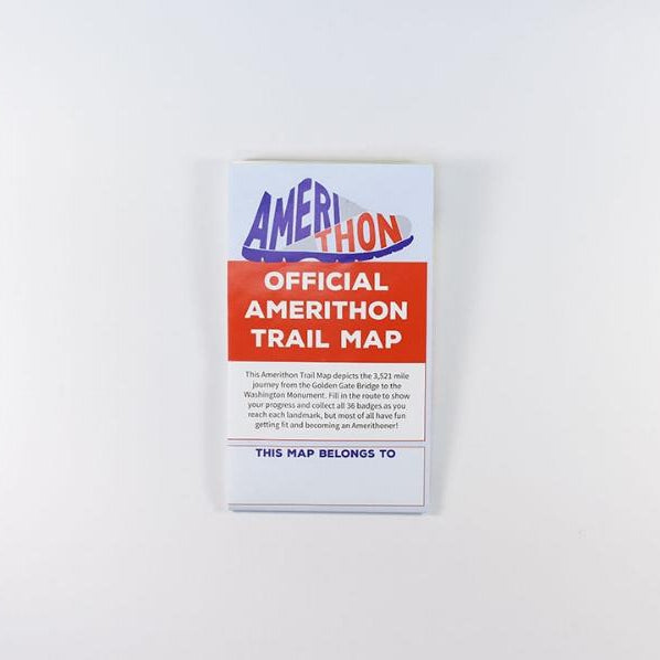 Amerithon Wall Map Virtual Fitness Challenge Accessories | Run The Edge