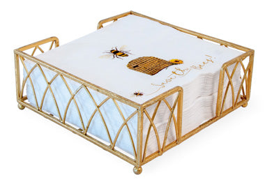 ARCH LUNCH NAPKIN CADDY, GOLD