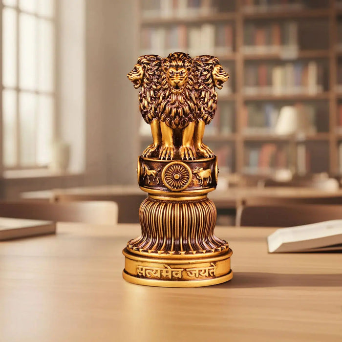 Ashok Stambh Statue Car Dashboard