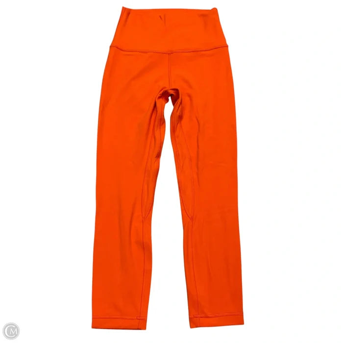 Athletic Leggings By Lululemon In Orange, Size: S