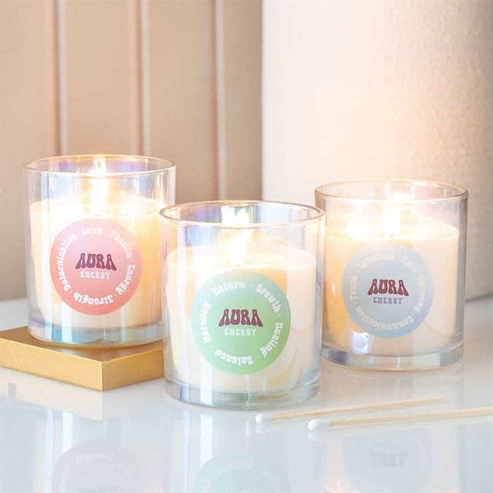 Aura Energy Juicy Raspberry Iridescent Candle