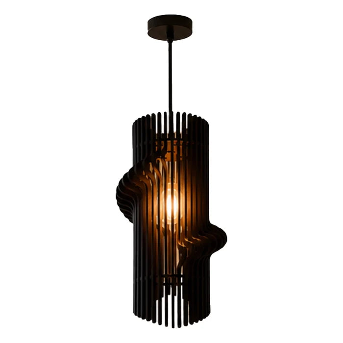 Aura Wave Wooden Hanging Lamp for Home Decor | Modern Ceiling Pendant Light | Rose Wood Finish | Venlay Wood