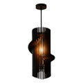 Aura Wave Wooden Hanging Lamp for Home Decor | Modern Ceiling Pendant Light | Rose Wood Finish | Venlay Wood