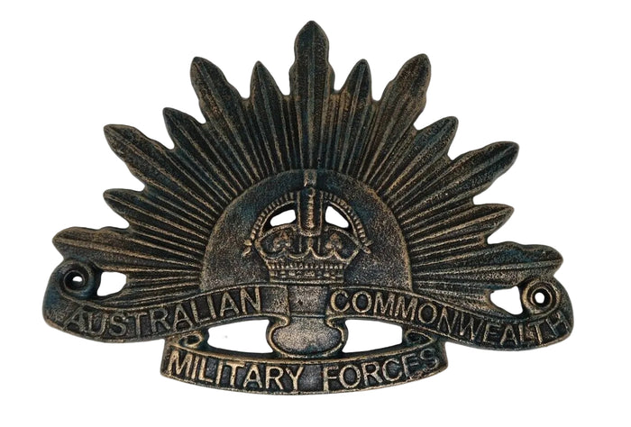 Australian Commonwealth Military Forces Cast Iron Hanging Sign Reproduction