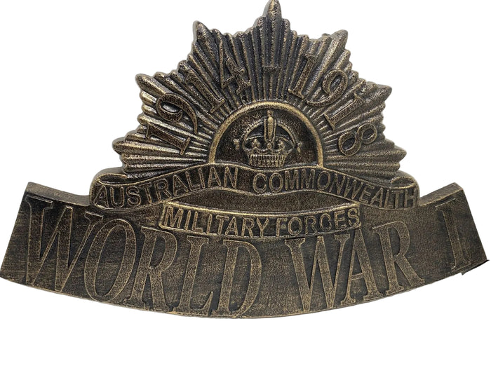 Australian Commonwealth Military Forces WW1 Cast Iron Hanging Sign Reproduction
