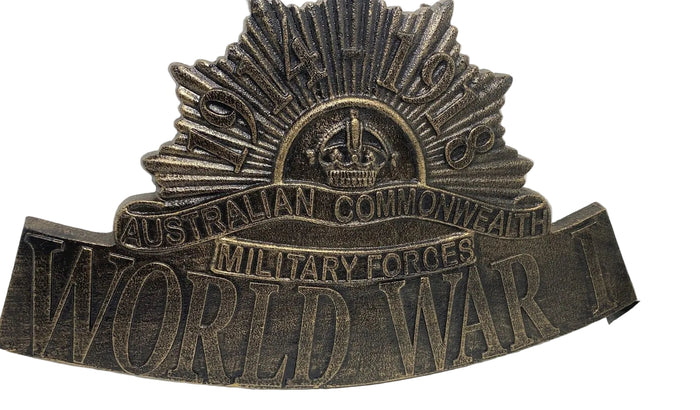 Australian Commonwealth Military Forces WW1 Cast Iron Hanging Sign Reproduction