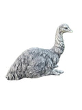 22nice4me Garden Statues handcrafted grey concrete emu garden ornament with detailed feather texture for outdoor decor.