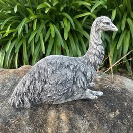 22nice4me Garden Statues handcrafted grey concrete emu ornament for outdoor garden decor