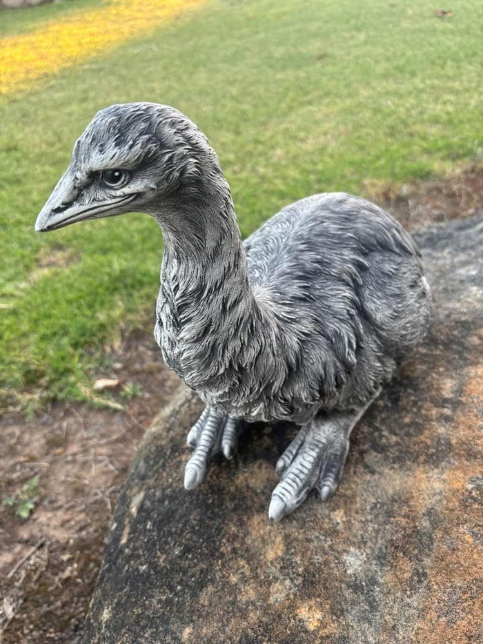 22nice4me Garden Statues handcrafted grey concrete emu ornament for outdoor garden decor