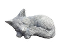 22nice4me Garden Statues handcrafted grey concrete fox statue in a curled sleeping position for outdoor decor