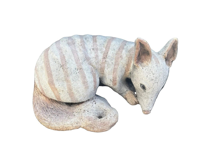 22nice4me Garden Statues handcrafted grey and brown concrete numbat garden ornament with realistic striped markings