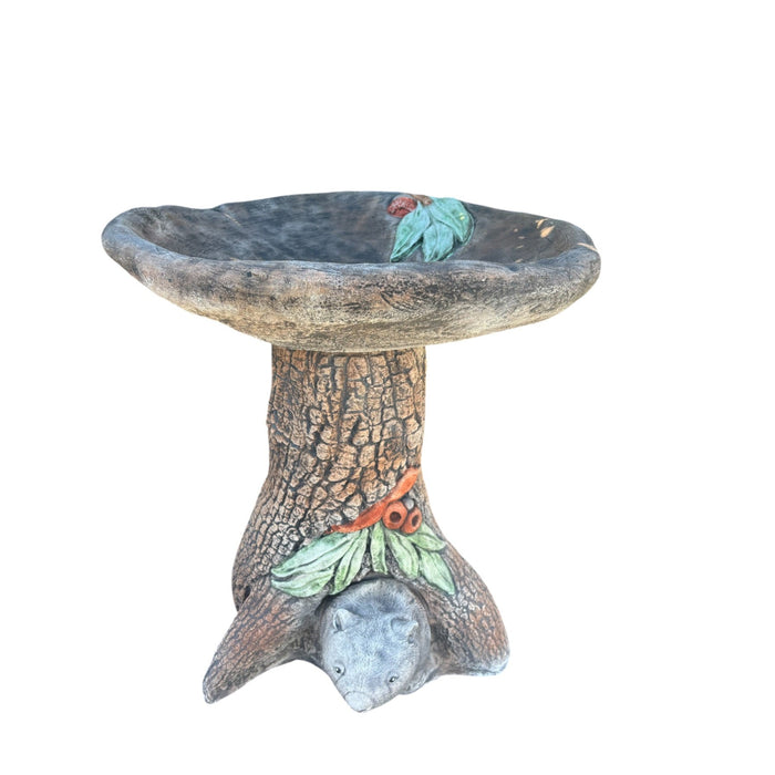 Australian Made Concrete Wombat Bird Bath – Outdoor Garden Ornament - Pick Up Only