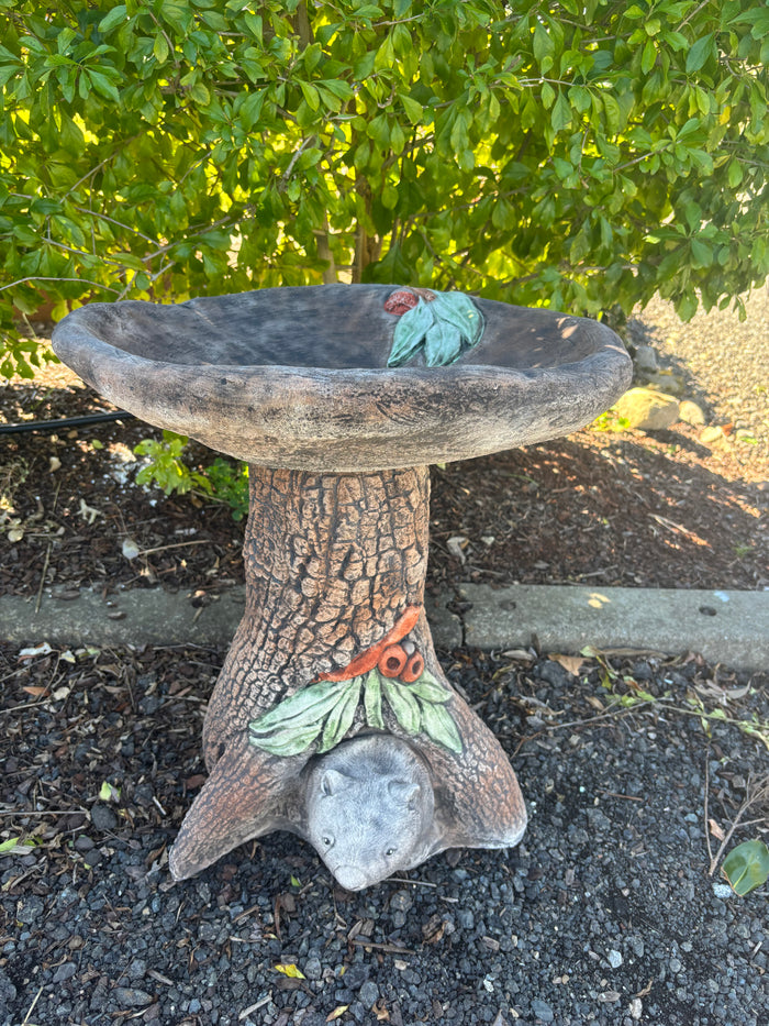 Australian Made Concrete Wombat Bird Bath – Outdoor Garden Ornament - Pick Up Only