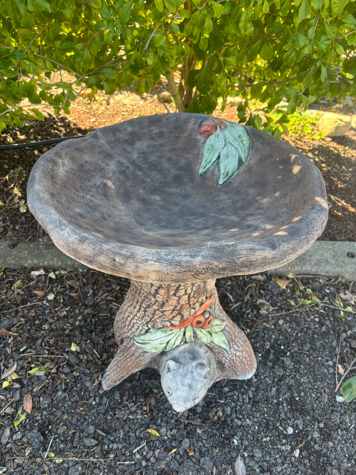 Australian Made Concrete Wombat Bird Bath – Outdoor Garden Ornament - Pick Up Only