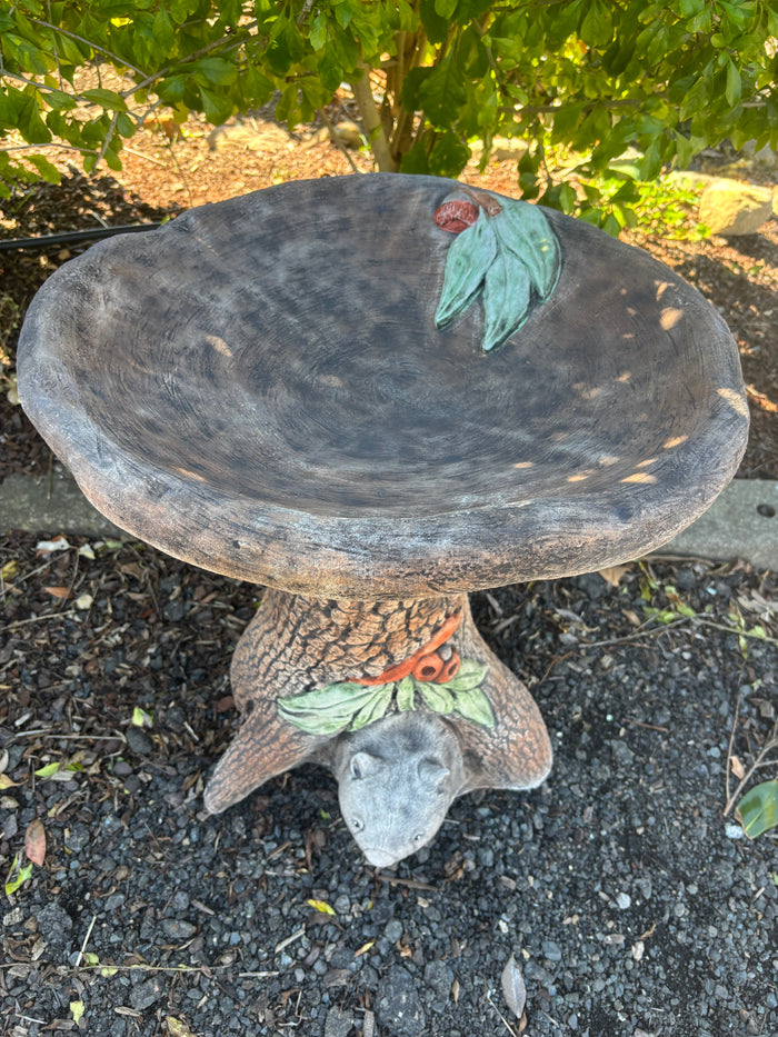 Australian Made Concrete Wombat Bird Bath – Outdoor Garden Ornament - Pick Up Only