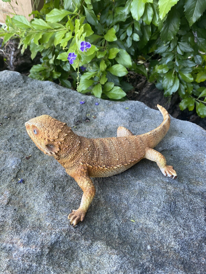 Bearded Dragon Lizard Garden Statue Ornament Figurine