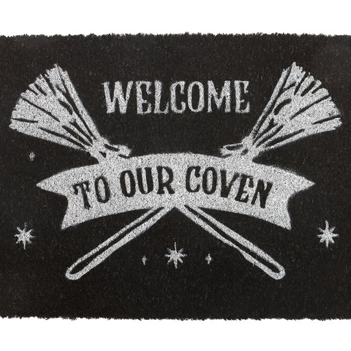 Black Welcome to Our Coven Doormat