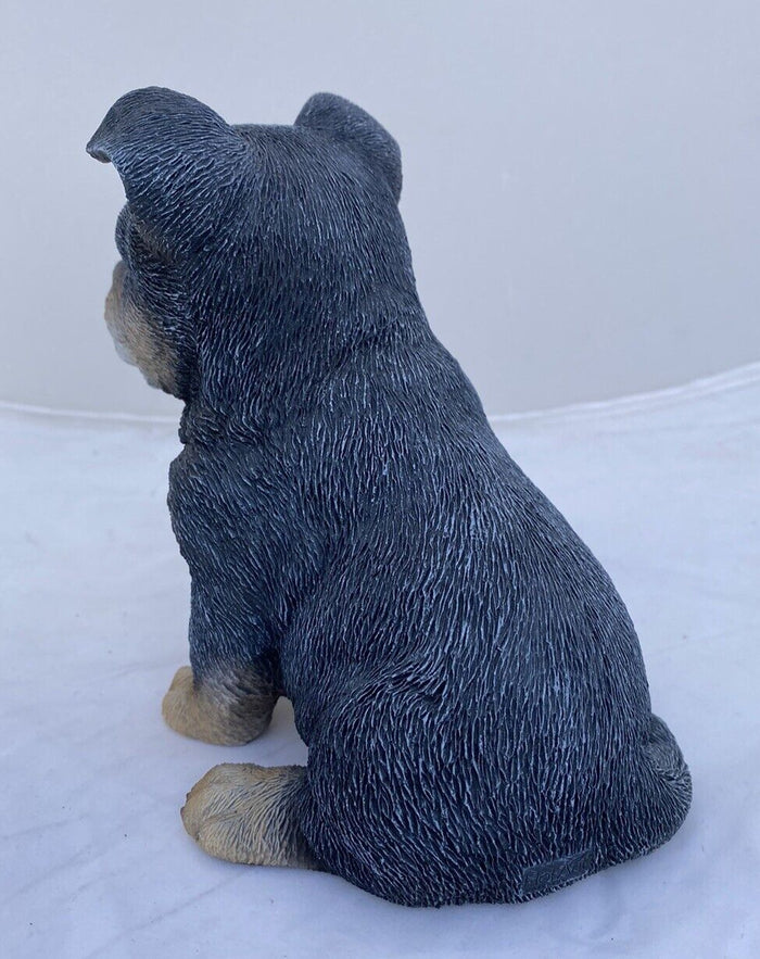 BLUE CATTLE DOG HEELER STATUE PUPPY MEMORIAL ANIMAL GARDEN ORNAMENT SCULPTURE