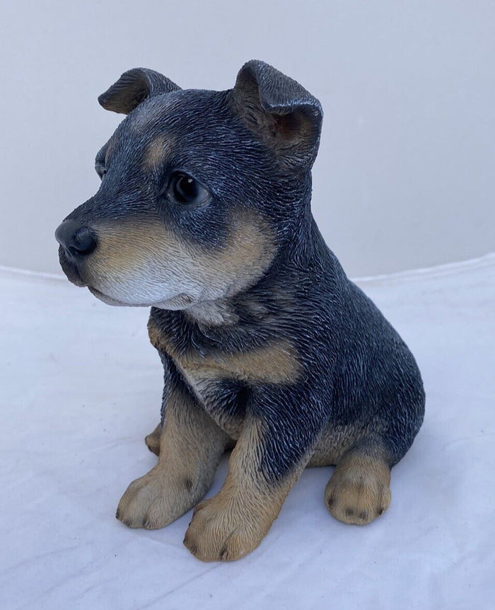 BLUE CATTLE DOG HEELER STATUE PUPPY MEMORIAL ANIMAL GARDEN ORNAMENT SCULPTURE