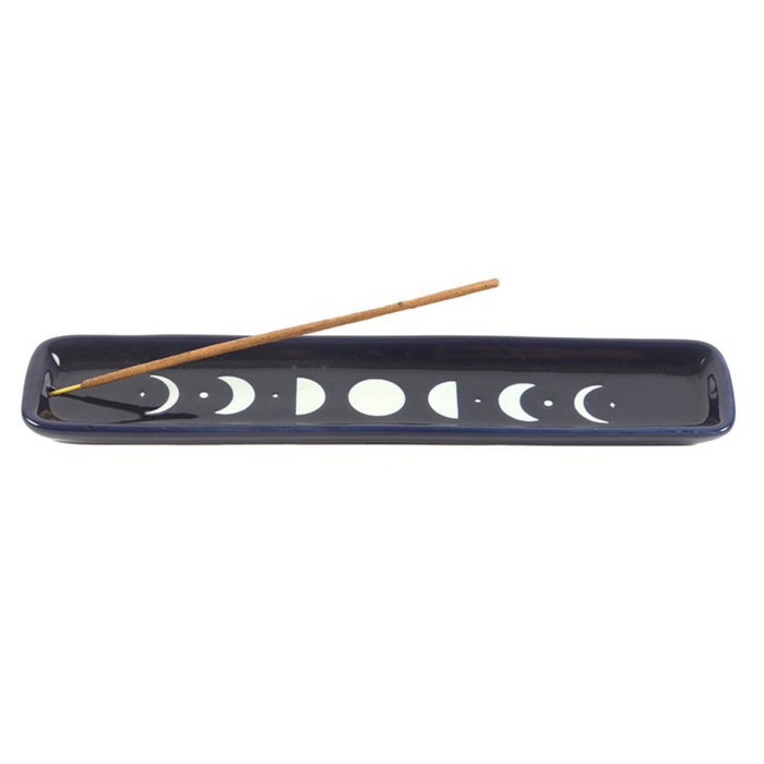 Blue Moon Phase Ceramic Incense Ash Catcher