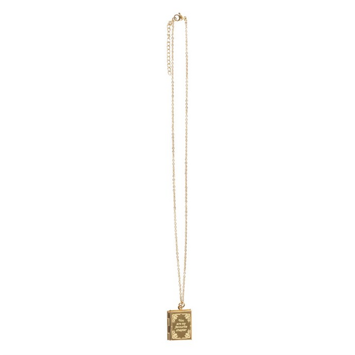 Book Shaped Locket Necklace in Gift Box