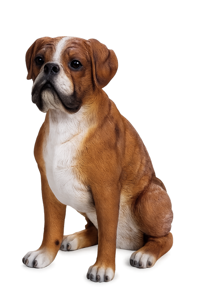 BOXER PUPPY DOG ANIMAL MEMORIAL GARDEN STATUE ORNAMENT FIGURINE HOME DECOR