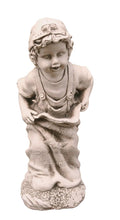BOY IN A POTATO SACK WITH OVERALLS ON GARDEN STATUE ORNAMENT FIGURINE CHILDREN