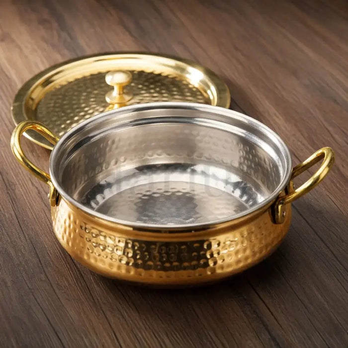 Brass Handi with Lid theartarium