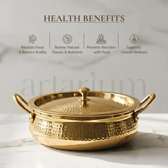 Brass Handi with Lid theartarium